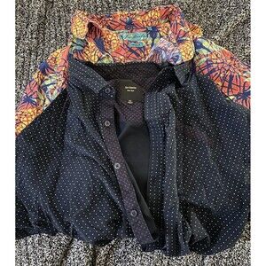 Lot Of 2 XXL Short Sleeve Button Down Blue Six Lincoln & Joe Marlin Hawaiian